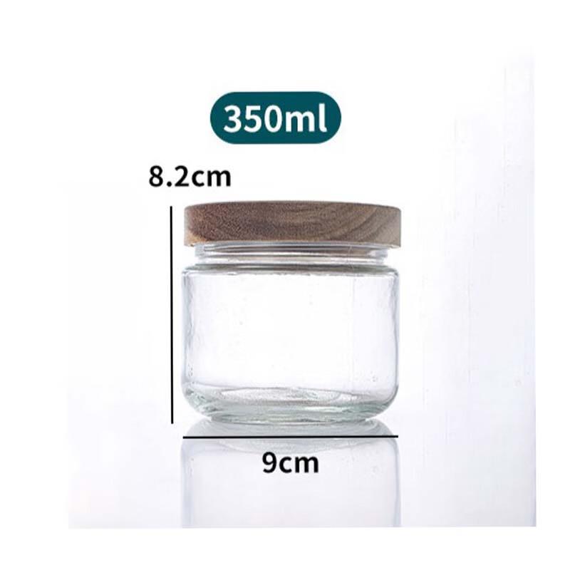 Small Round Glass Storage Jars (Set of 5)