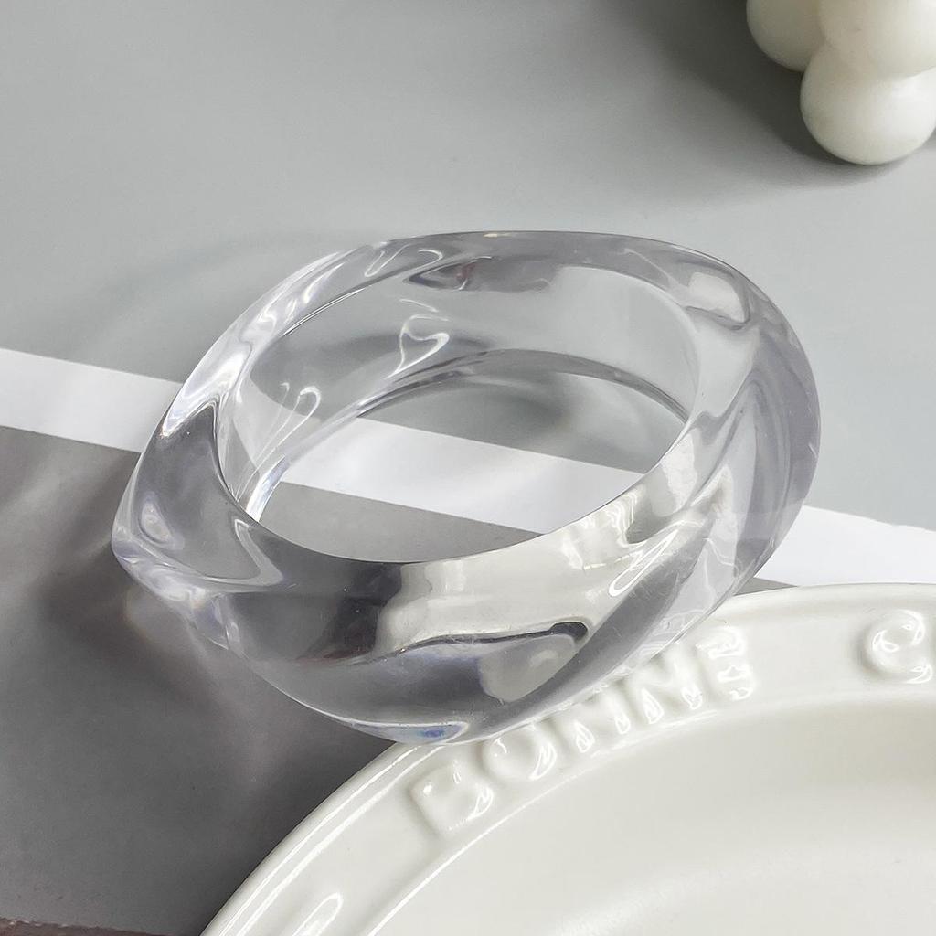 Vintage Schildpatt Polygonaler Durchscheinender Armreif - Europäisches & Amerikanisches Cross-Border-Design