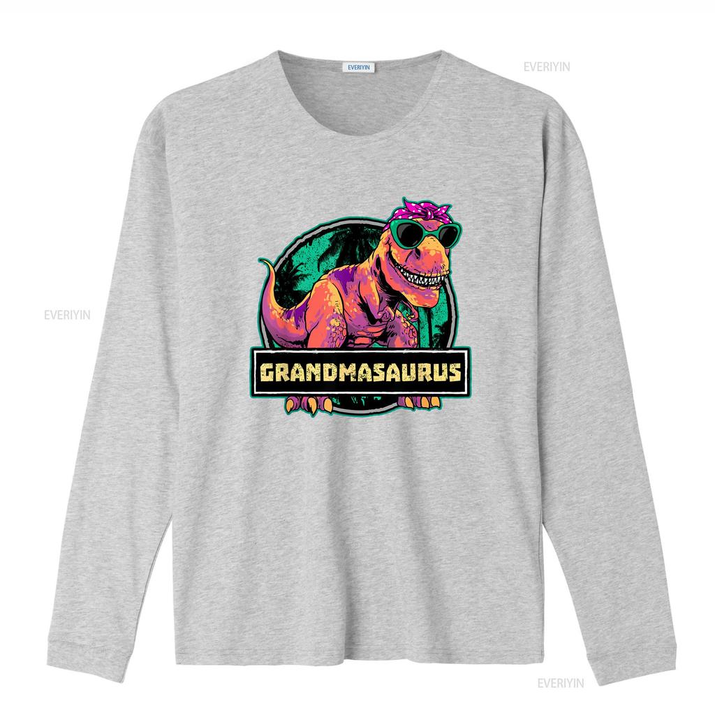 Grandmasaurus T Rex Grandma Saurus Dinosaur Family Matching Shirt Black Medium Vintage Washed Casual Slightly Soft Unisex