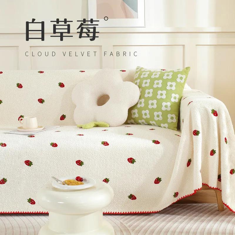 

Новая подушка для сиденья дивана осень-зима утолщенная ткань полного покрытия полотенце увеличенный плюшевый нескользящий чехол двухсторонний пыленепроницаемый 90x90cm 1pcs