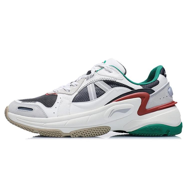 

New LiNing Broken Generation Reflective Support Low Top Running Shoes Men s Gray White Red Stable Multicolor Sports AGCR357-5 41.5