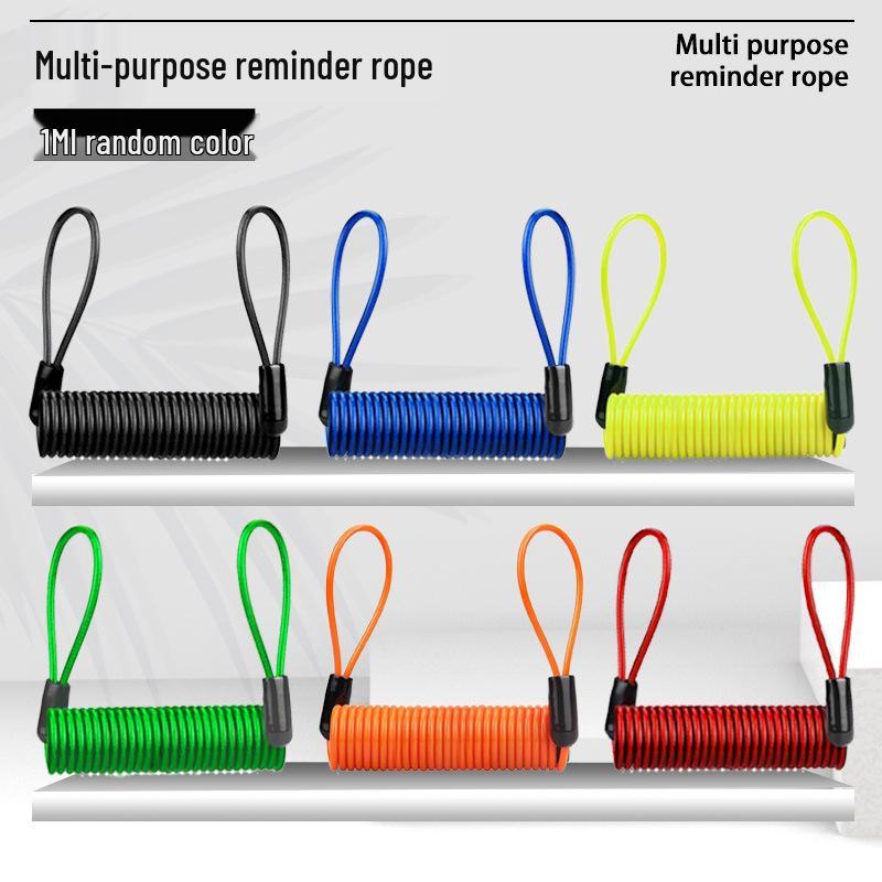 

Anti-theft Spring Reminder Cable for Disc Brake Lock - Electric Car, Motorcycle, Bicycle, Helmet.