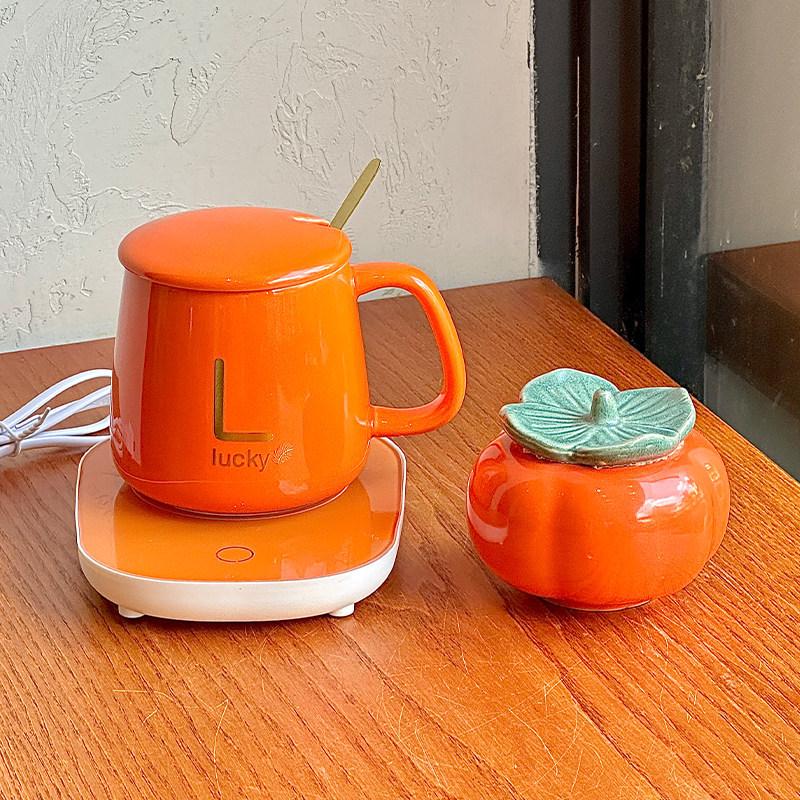 55° Constant Temperature Coffee Warmer - Year of the Horse Gift Set with Logo Towel