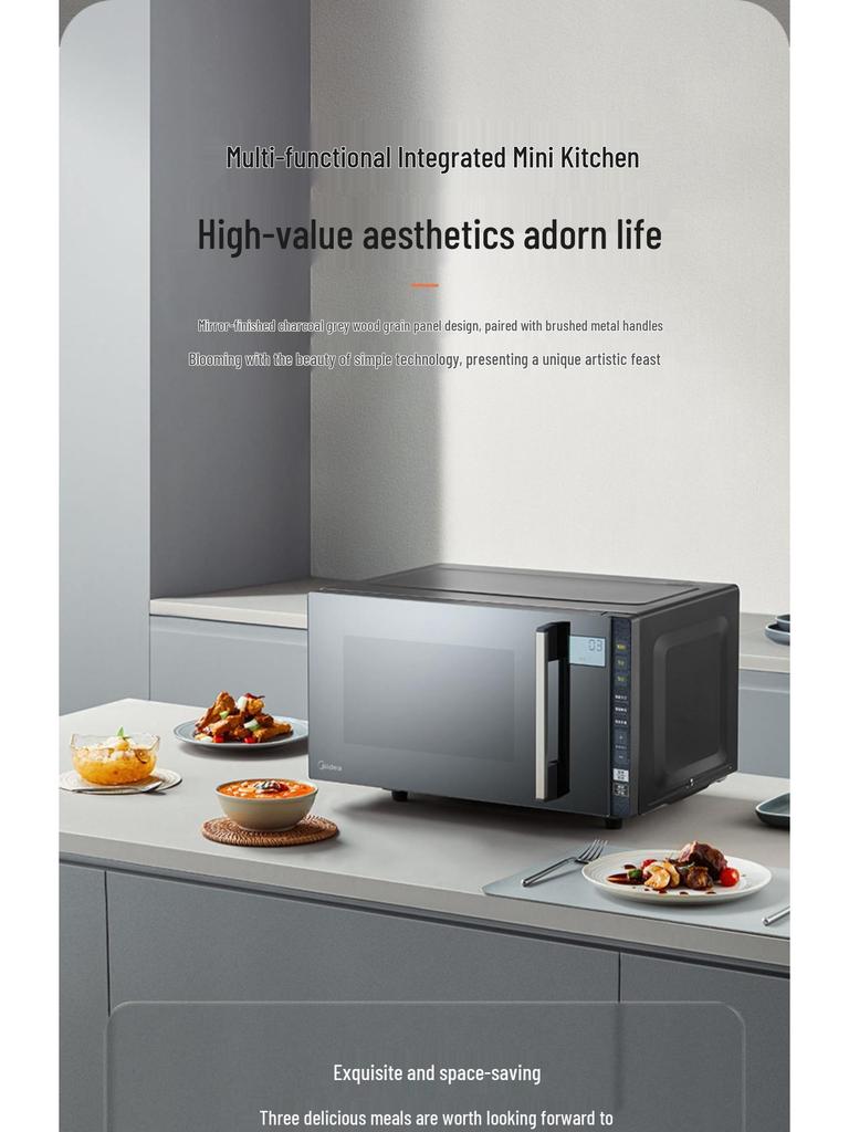 Midea PC23M8 Inverter Microwave and Oven Combo Black Flat Panel