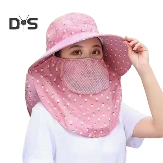 

Женская солнцезащитная шляпа, однотонная, с большими полями, для защиты лица, дышащая, блокирующая УФ-излучение, чайная шляпа розовый