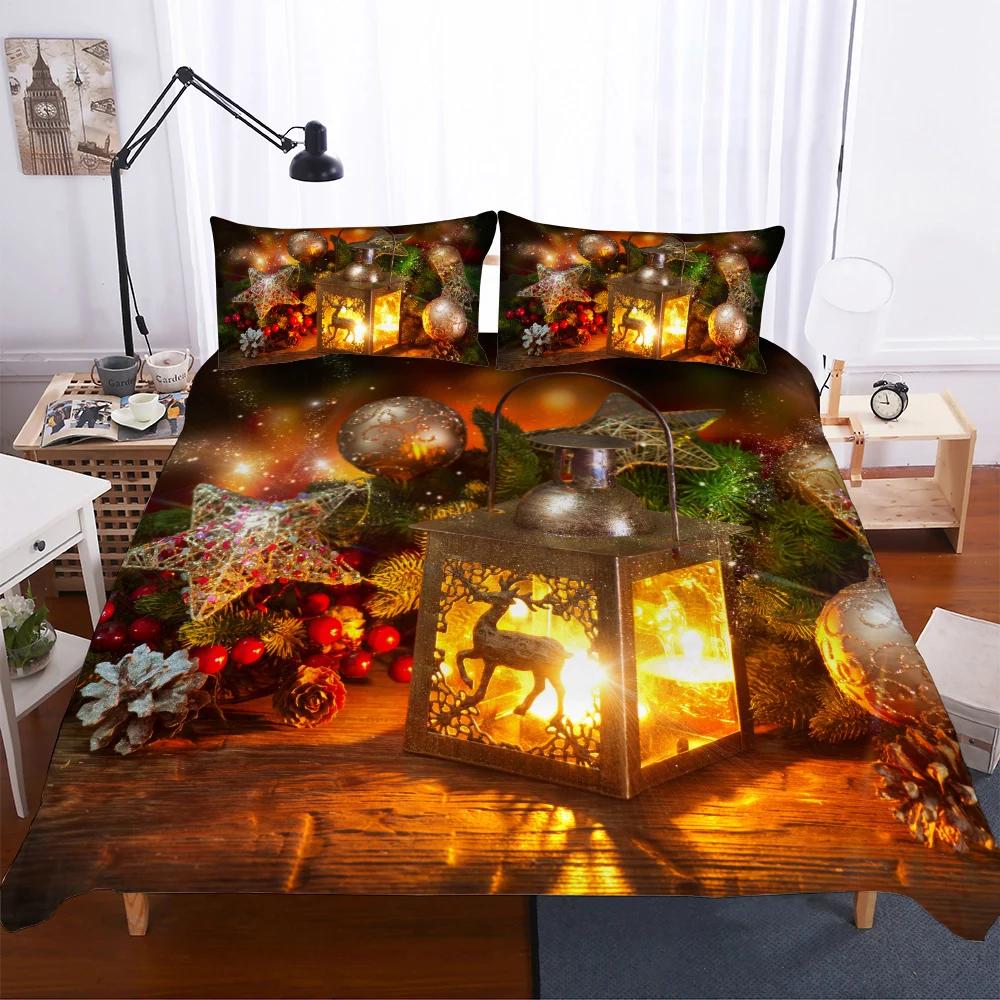 Bedclothes Beding Merys Christmas Soft Duvet Cover Sets Western New Year Gift Quen Warm Comforter Set King-Sized Dimensionsd Dimensions Bed Cover