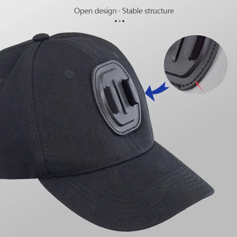 Baseball Cap with Action Camera Bracket Mounting Bracket for Gopro Hero 12 11 10 9 8 7 6 5 4 3 Insta360 X3 X2 Eken SJCAM DJI