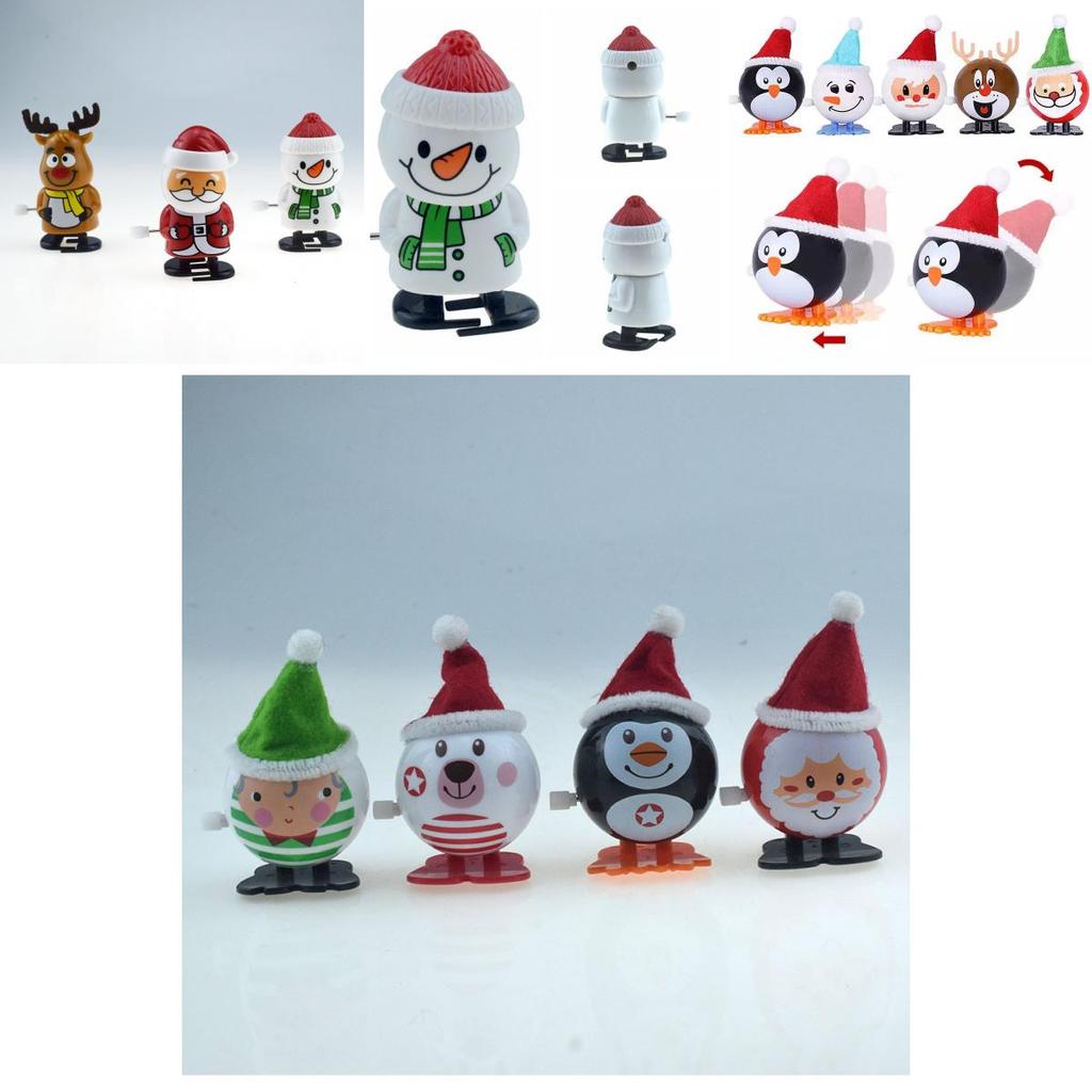 Charming Wind-up Walking Santa Snowman Reindeer Toys For Christmas Celebration