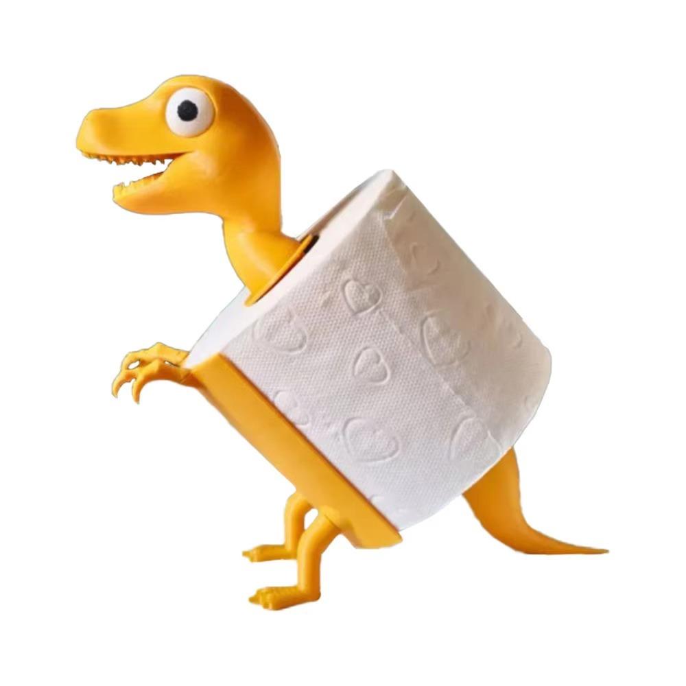Cartoon Dinosaur Shape Toilet Paper Holder Free Standing Roll Paper Organizers  Countertop
