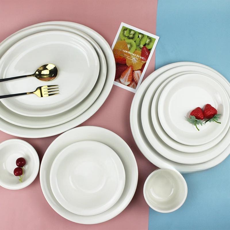 Nordic Style Milky White Ceramic Soup Plate