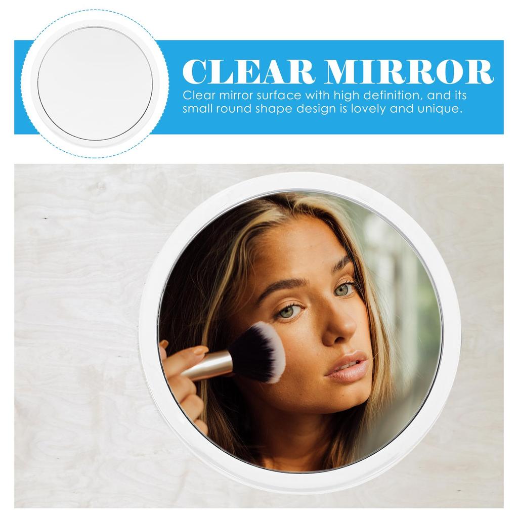 Frcolor Makeup 10x Round Bathroom Makeup Magnifying Mirror with Suction Magnifying Compact Mirror with 3 Suction Mirror, Magnification, Mirror,