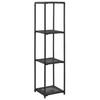 Shelf Black 30x30x120 cm Poly Rattan