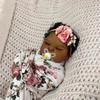 Brand 19 Inch Full Vinyl Body Reborn Babies Doll Peaches Hand Painted Dark Skin Emulation Doll Realistic Sleeping Girl Baby Doll Toy Gift for Children