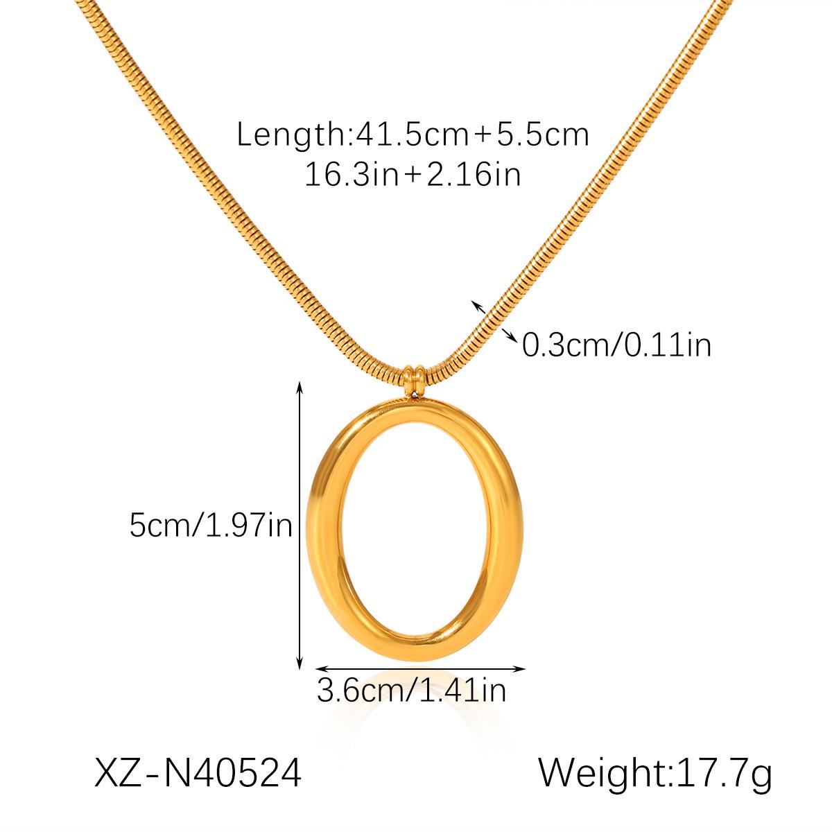 

Minimalist 18K Gold Titanium Steel Circle Necklace for Women - Luxurious and Stylish