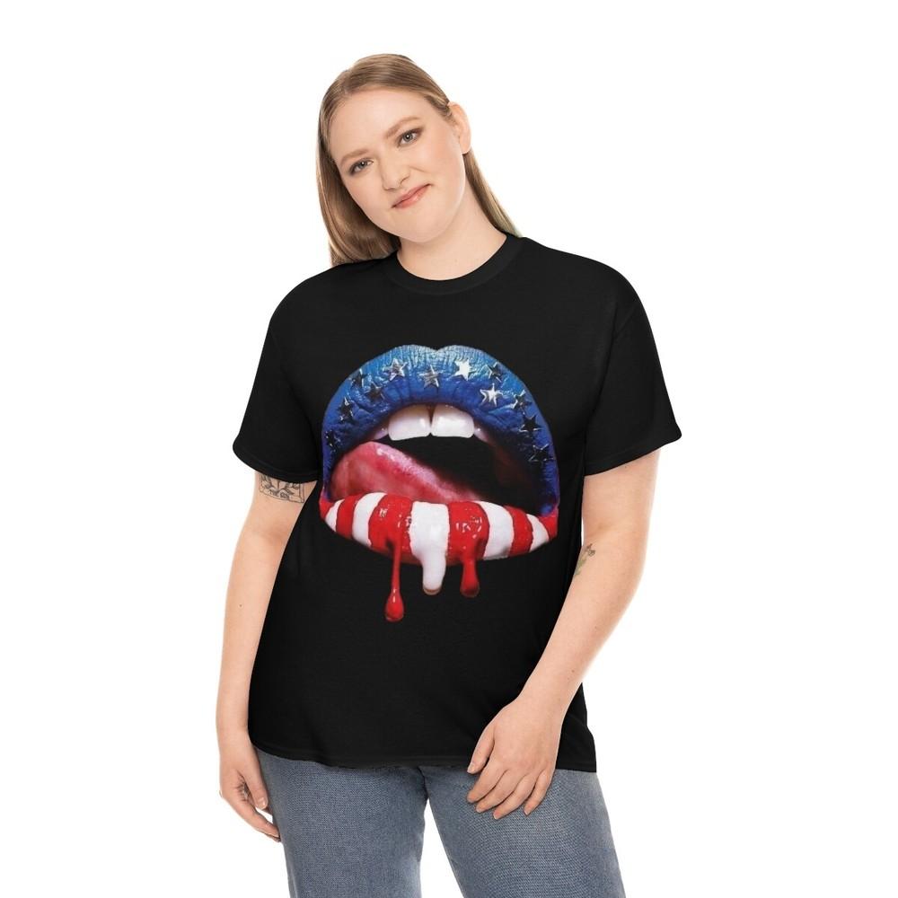 Bicentennial Lips  Unisex Heavy Cotton Tee Unisex T-Shirt S