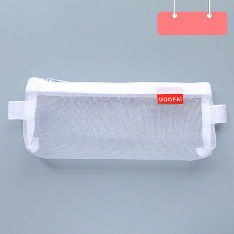 Transparent Mesh Pencil Bag For Students With Large Capacity Storage**
