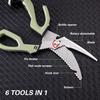 Multi-Function Camping Scissors - Detachable Kitchen Scissors with Non-Slip Grip & Protective Sheath, Perfect for Outdoor Activi
