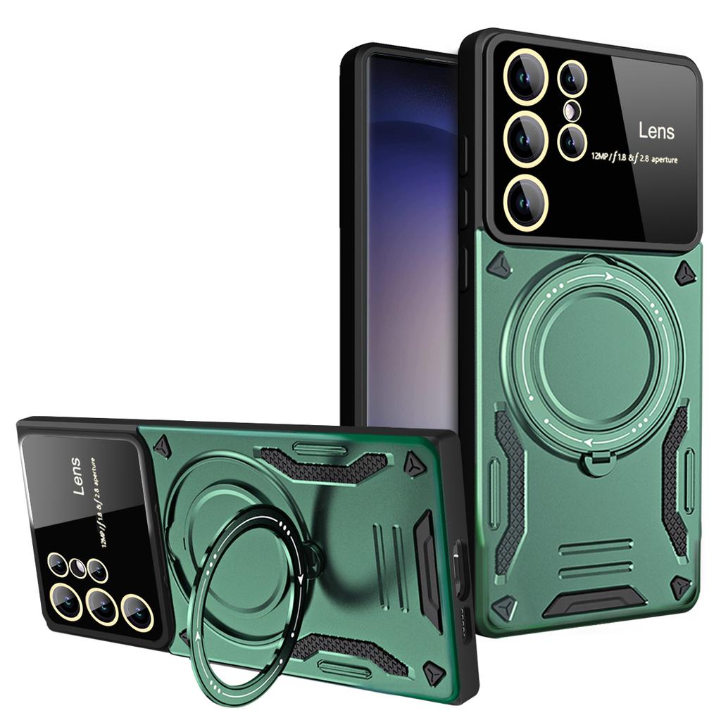 Shockproof Case for Samsung Galaxy S24 S23 S22 S21 S20 FE Plus Ultra A25 5G Magnetic Ring Stand Camera Protector Phone Cover