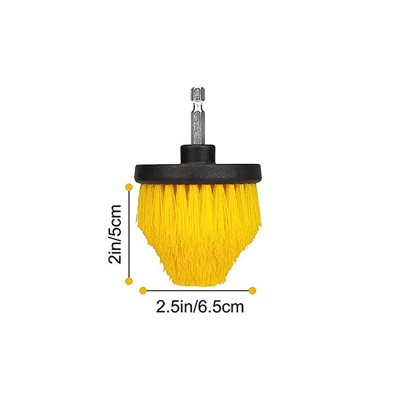 Electric Scrubber Grill Brush Kit 2/3.5/4'' Power Cleaning Brush For Car Bathroom Floor, Tub Shower Grout Nylon Attachments