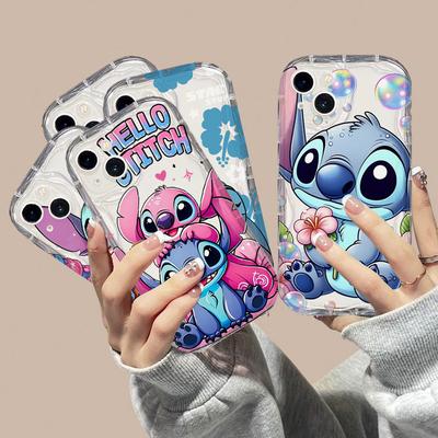 Stitch Angel Baby Phone Case For Samsung Galaxy S25 S24 S23 S22 FE Plus Ultra A15 A16 A25 A55 A35 A54 A14 A34 A07 A17 Soft Cover