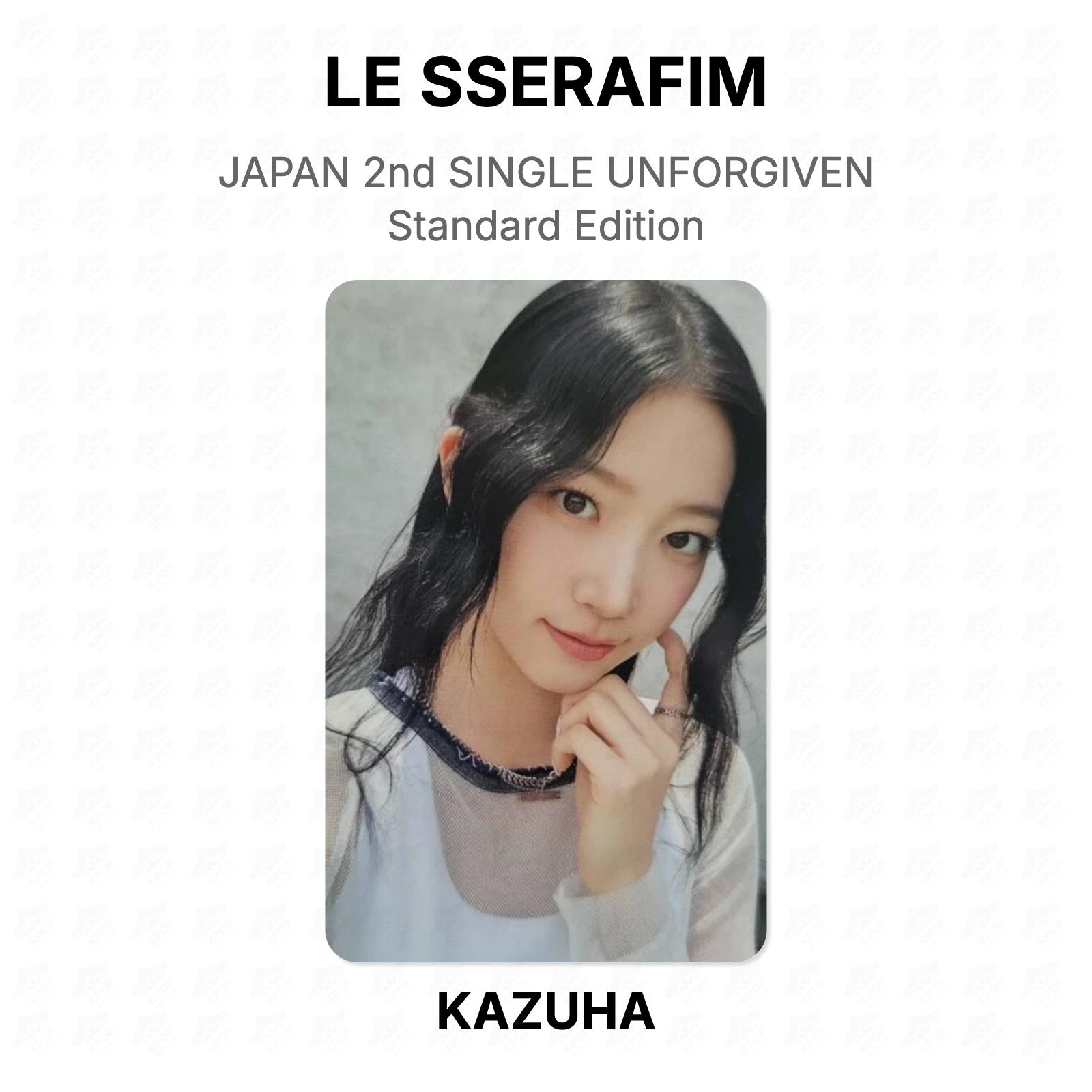 LE SSERAFIM JAPAN 2nd SINGLE UNFORGIVEN Standard Edition Official Photocard KAZUHA