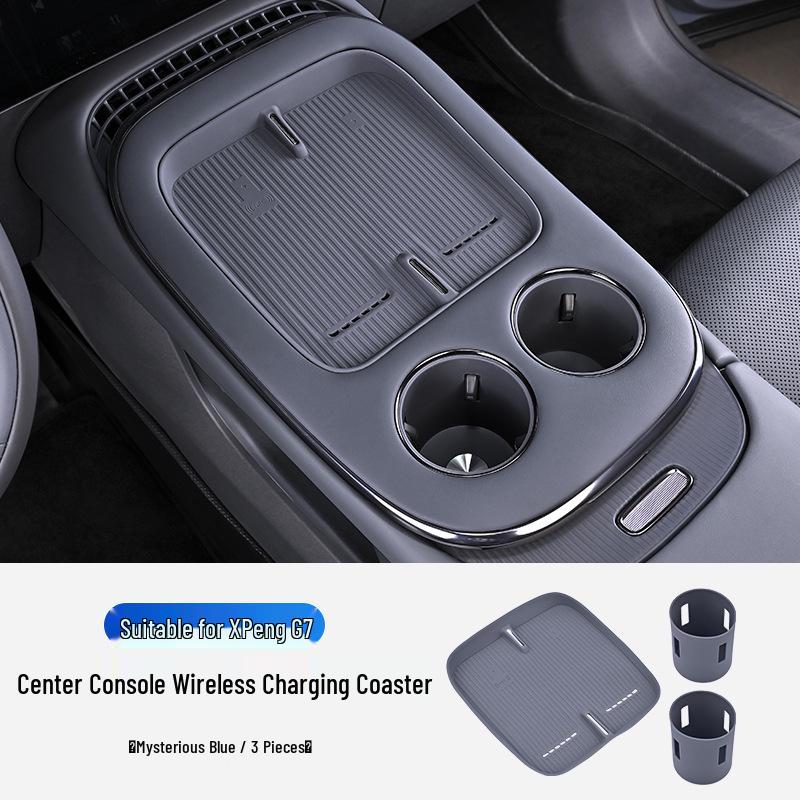 XPeng G7 Wireless Charger & Cup Holder Console Upgrade