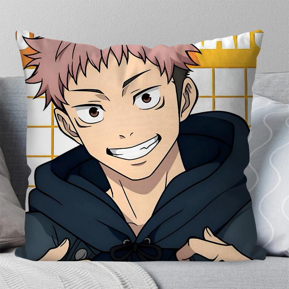 1Pc Itadori Yuji Animation Jujutsu Kaisen Pillow Case Square Pillow Bedroomsofaleisure Comfortcarlivingroomhome Decoration 40X40