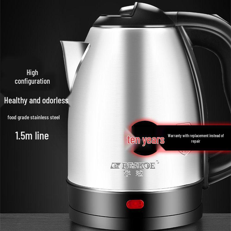 304 Stainless Steel Electric Kettle with Auto Shut-off & Keep Warm Feature