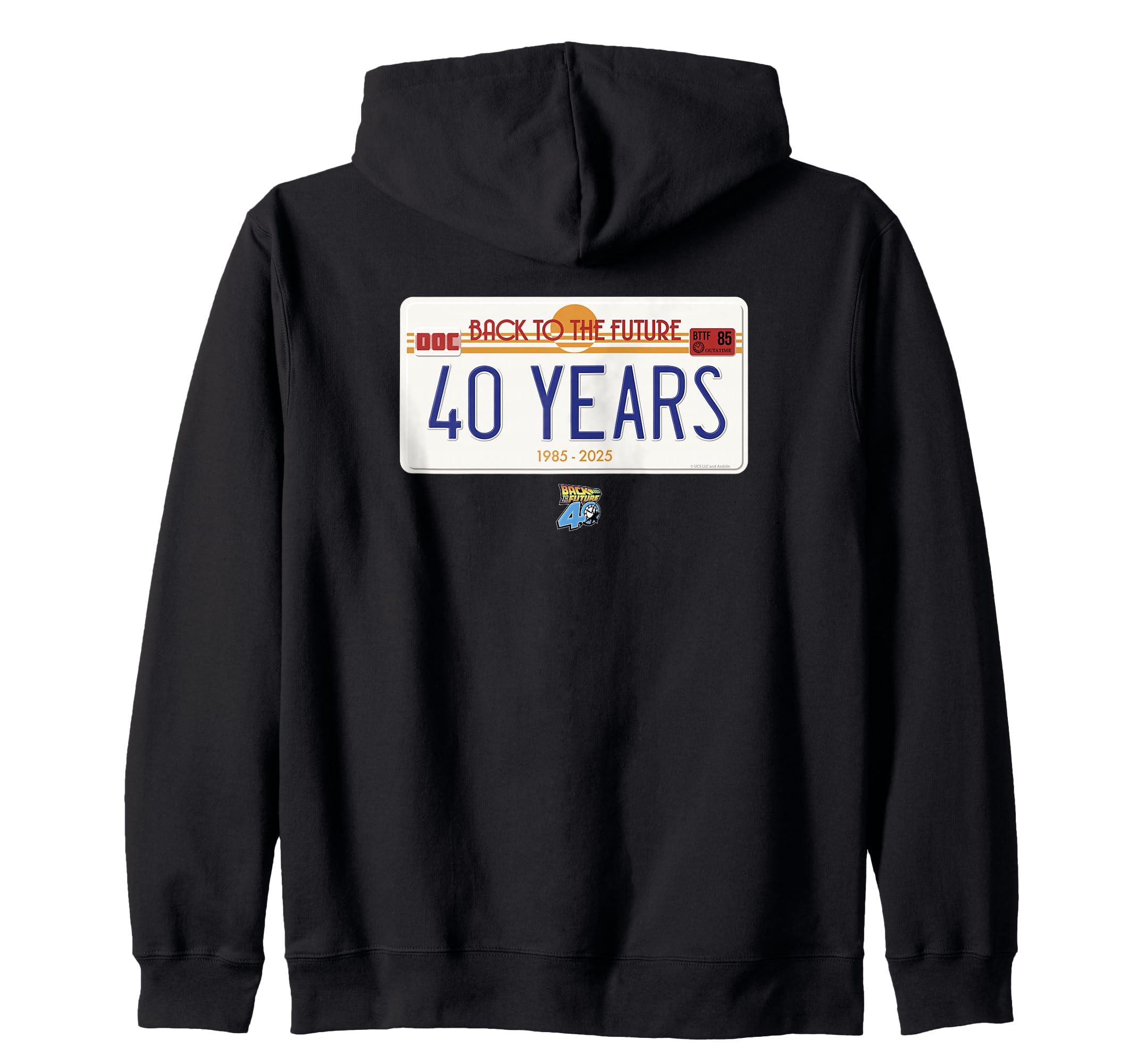 

Back to the Future 40th Anniversary License Plate Zip Hoodie