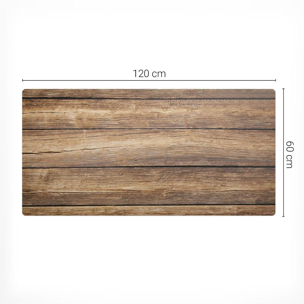 Protective Decorative Mat for Office Table Wooden Boards Background 120x60 cm