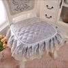 Pastoral Style Dining Chair Cushion Restaurant Decor Chair Cushions Non-slip Seat Mat With Lace Home Chair Seat Cushions Soft
