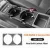 For BMW 3 Series E46 1997-2004 Carbon Fiber Car Center Console Water Cup Holder Panel Trim Frame Decoration Interior Sticker