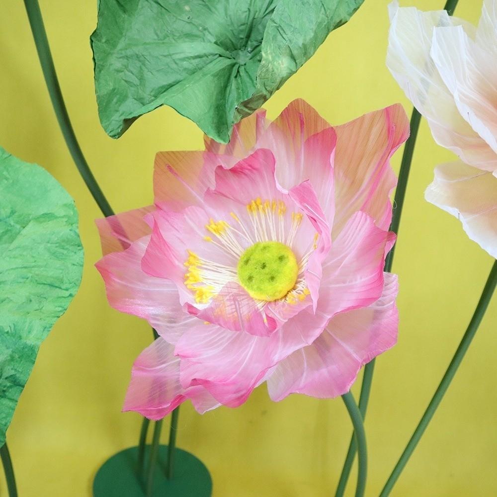 40/60cm Simulation Lotus Giant Buddha Water Lily Artificial Flower Lotus Leaf Lotus Pond Decoration Wedding Decoration