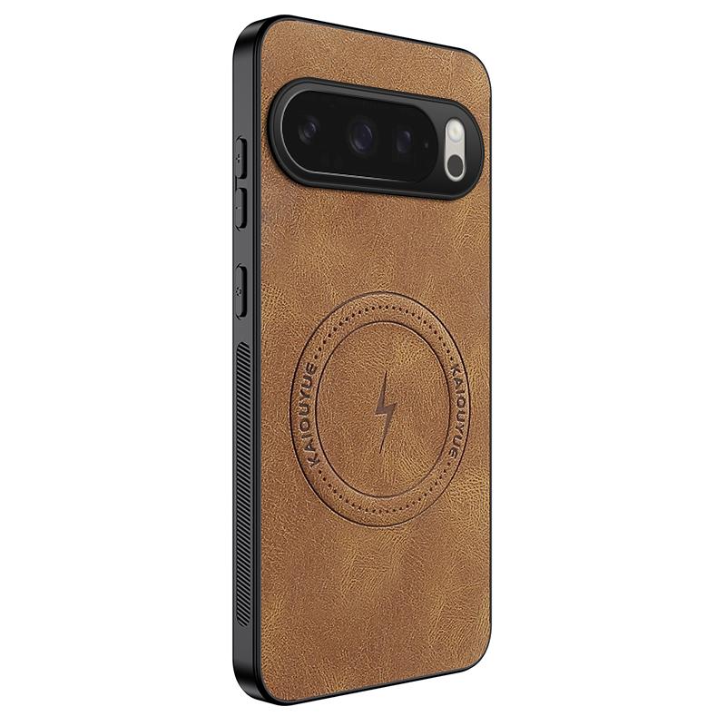 Sheepskin Vintage Magnetic Leather Soft Case For Google Pixel 6 7 7A 8 9 10 Pixel 10 Pro XL Silicone Bumper Matte Phone Cover