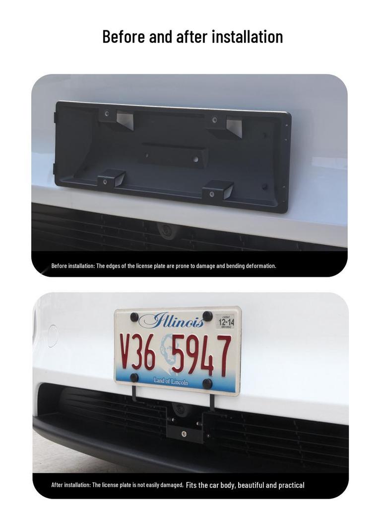 Tesla Model Y 25-Year Refresh: US Spec No-Drill, Lockable, Anti-Theft License Plate Holder