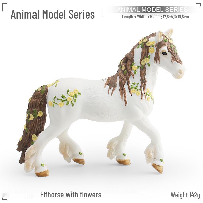 Cross-border Mythical Flower Fairy Horse Model Desktop Ornament Toy