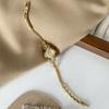 Vintage Gouden Dameshorloge Collectie Retro Rechthoekig Ovaal Wijzerplaat Luxe Metalen Armband Quartz Polshorloge Elegante Jurk Horloges