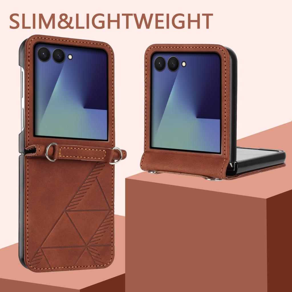 Business Magnetický tenký kožený kryt na telefon pro Samsung Galaxy Flip 7 6 5 4 3 stojánek Nárazuvzdorný Stereoskopický pocit Kryt