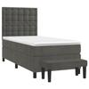 3138068 vidaXL Divan Bed with Mattress Dark Grey 100x200 Cm