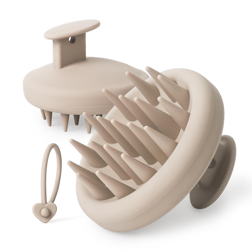 AIMIKE Silicone Shampoo Brush with Detachable Scalp Massage Pore Cleansing Scalp Washing Scalp Cleansing Shampoo Hair Brush for Hair Washing Scalp