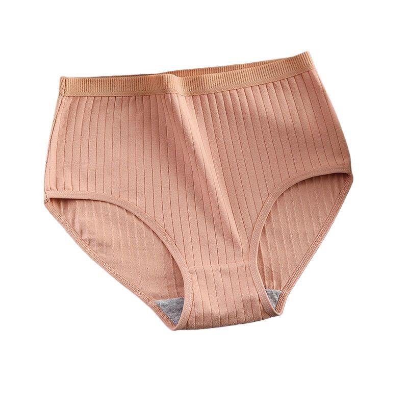 Women s High-Waisted Cotton Underwear - Breathable, Tummy Control, Large Size, European & American Style Small