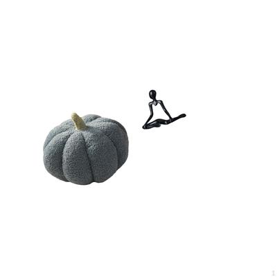 Enchanting Pumpkin Thinker Sculpture Decorative Cushion for Bedroom Sofa Bed Unique Creative