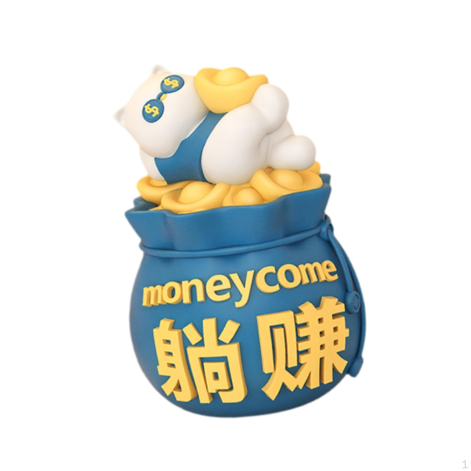 

Статуэтка кошки «Счастливчик», статуэтка «Рог изобилия», настольное украшение, скульптура «Процветание» для камина синий