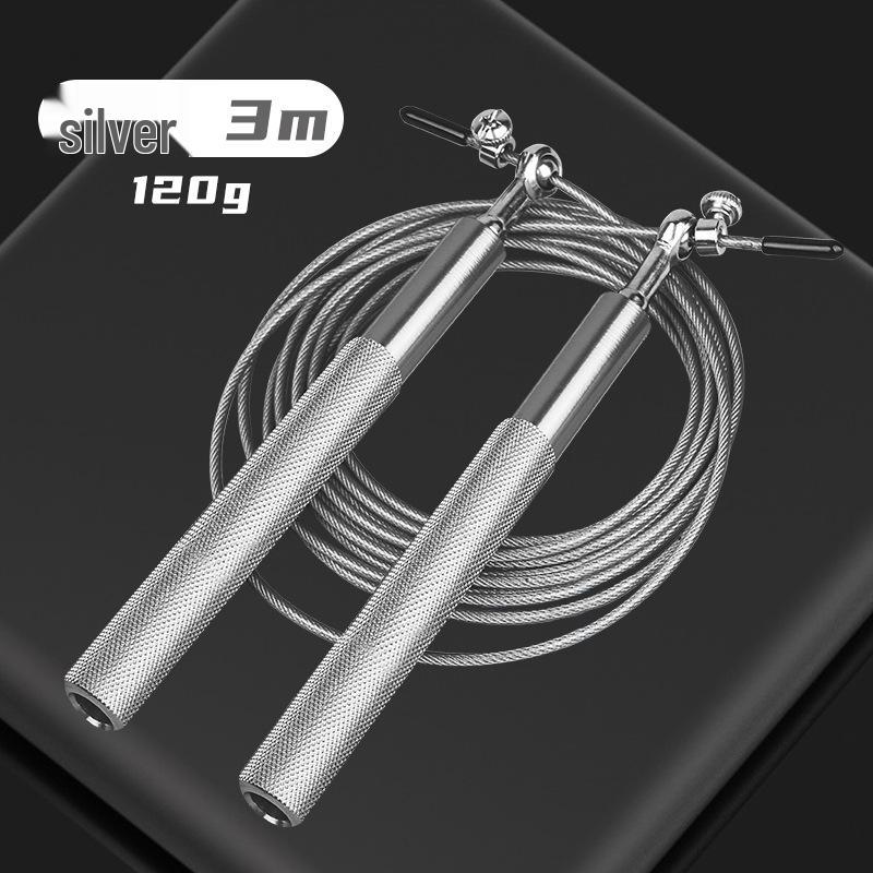 Aluminiumgriff Stahlseil Springseil für Fitness für Erwachsene & Prüfungstraining für Schüler - Professionelles Speed-Lagerdesign