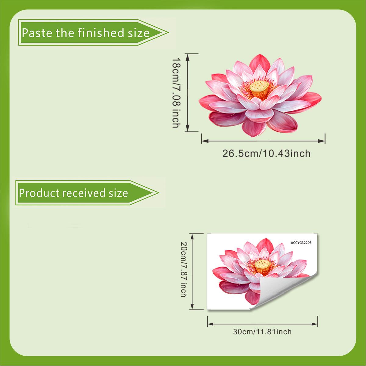 

Self-Adhesive Lotus Glow-In-The-Dark Toilet Sticker Bathroom Toilet Lid Decoration Ambiance Decorative Sticker Wall Decor Decal 1PC рожевий