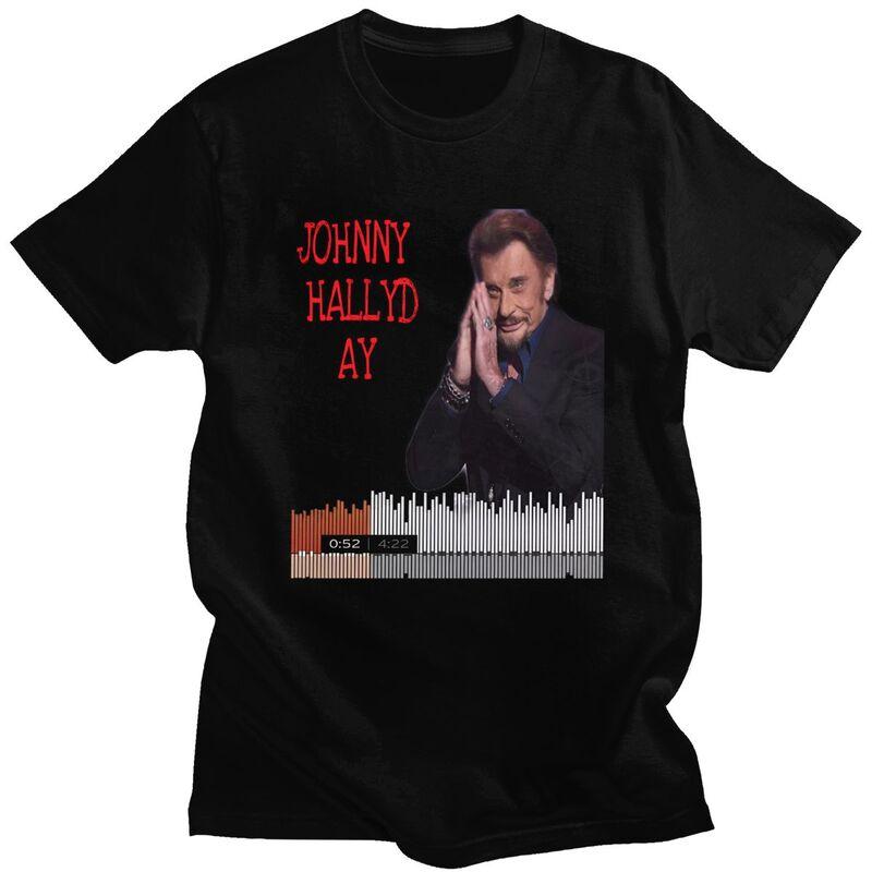 

Custom Mens French Rock Legend Johnny Hallyday T Shirt Short Sleeves Cotton Tshirt T-shirt Casual Tee Clothes - Men s Summer ... 5XL різнокольоровий