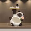 Multifunctional Resin Siamese Cats Statue Desktop Ornament for Key Storage Tray Decorative Display and Housewarming Gift