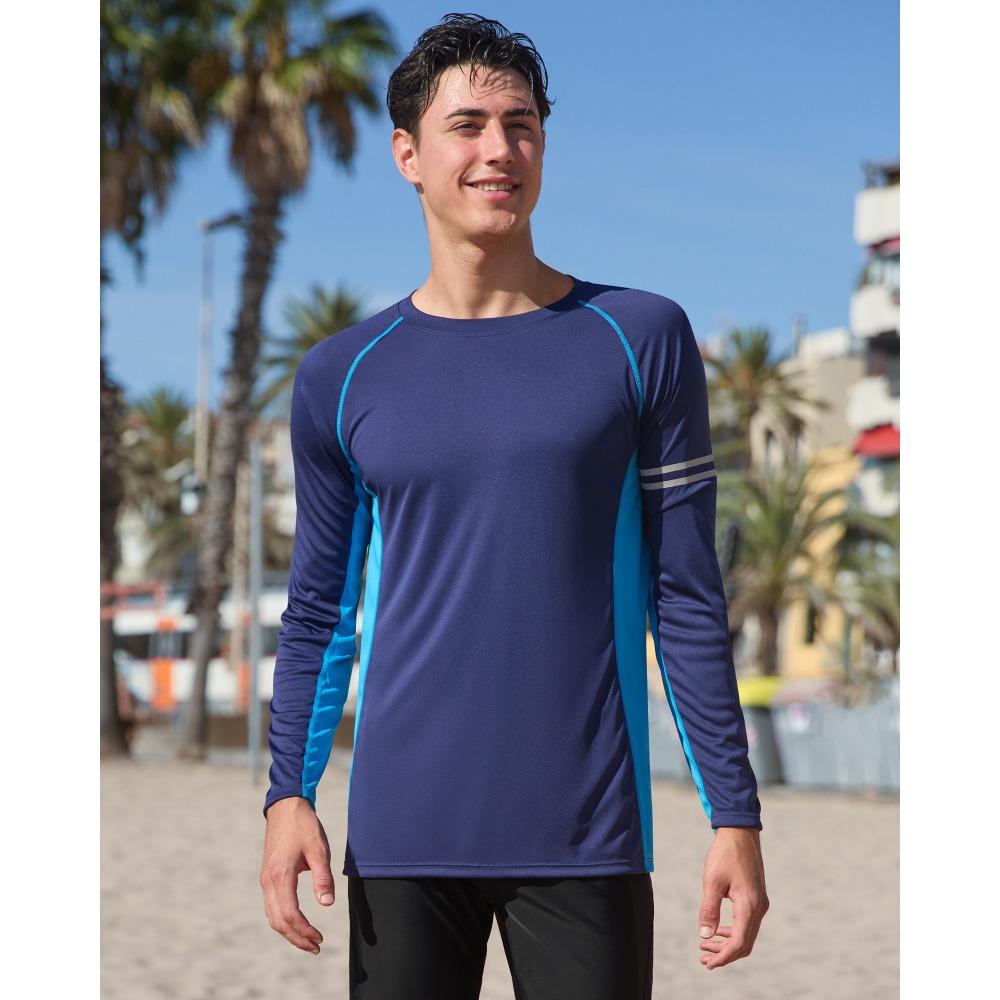 CHARMLEAKS Mens UPF 50+ Long Sleeve Rash Vest Quick Dry Rash Guards Surfing Swim Shirt
