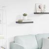 Floating Wall Shelf Glossy Grey 40 X 23 X 3.8 Cm MDF