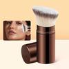 1/2PCS Retractable Foundation Makeup Brush Flat/Angle Brush For Powder Blush Black Brown Gold Concealer Portable Makeup Tools